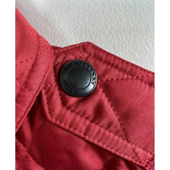BURBERRY Red & Beige Check Diamond Quilted Nova Check Utility Jacket Size XS - Picture 15 of 16